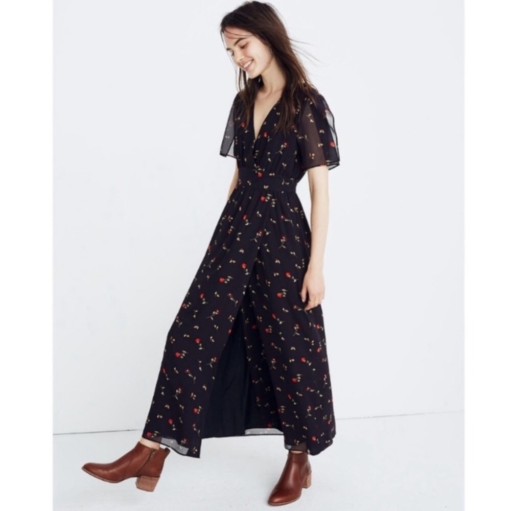 MADEWELL tulip sleeve maxi dress sweet blossoms